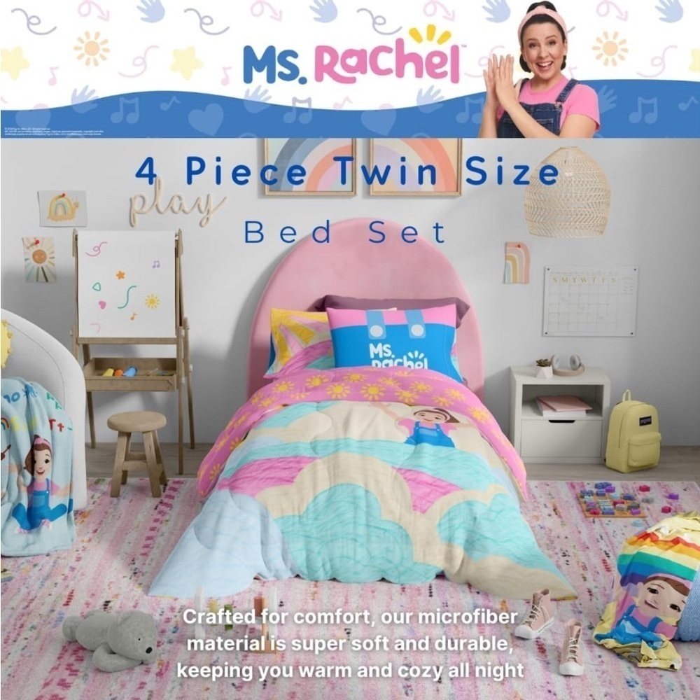 Ms.Rachel Bedding Super Soft Microfiber Comforter and Sheet Set 4 Piece Twin Siz - Picture 5 of 10